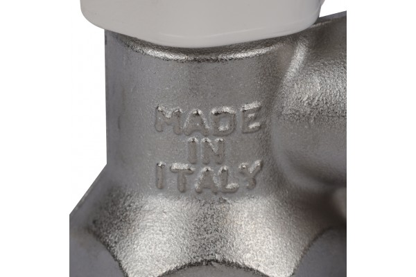STOUT Клапан запорно-балансировочный угловой 1/2 (с дополнительным уплотнением)