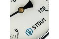 STOUT Термометр биметаллический с погружной гильзой. Корпус Dn 100 мм, гильза 75 мм 1/2, 0...120°С