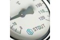 STOUT Термометр биметаллический накладной с пружиной. Корпус Dn 63 мм, 0...120°С, 1-2