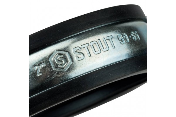 STOUT Хомут для труб, комплект: хомут+шпилька шуруп +дюбель пластиковый 2(59-65)