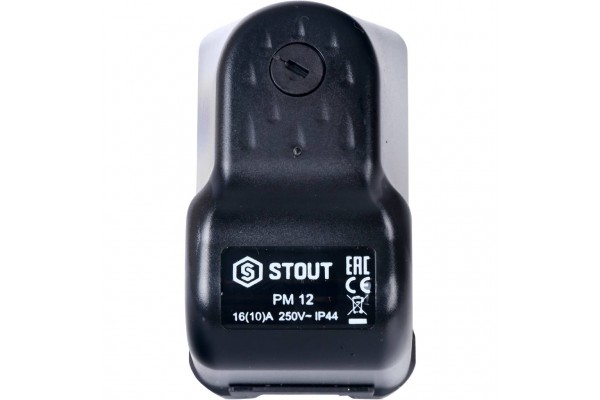 STOUT Реле давления для водоснабжения PM12G, 3-12 бар,1/4, с накидной гайкой