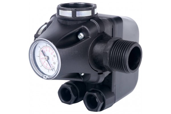 STOUT Реле давления для водоснабжения со встроенным манометром PM5-3W, 1-5 бар
