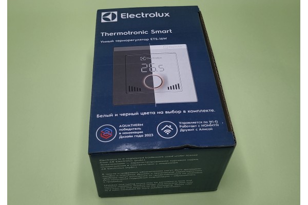 Терморегулятор Electrolux ETS-16 Wi-Fi проводной, программируемый, белый/черный