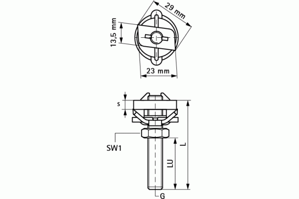 Walraven Болт монтажный BIS RapidRail Hammerfix M10 80 оцинкованная сталь