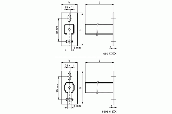 Walraven Консоль BIS RapidRail WM2 (BUP) 30x30x2 мм 500 мм