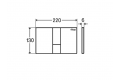 Viega Клавиша смыва Viega Prevista Visign for Style 24 шгв 220*6*130 цвет-черный