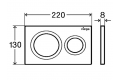 Viega Клавиша смыва Viega Prevista Visign for Style 20 для унитаза шгв 220*8*130 цвет-хромированный