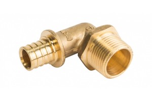 Elsen Угольник переходной 25x3/4 Н. аксиальный PEX, латунь