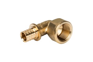 Elsen Угольник переходной 25x1 В. аксиальный PEX, латунь