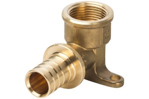 Elsen Угольник с креплением (водорозетка) 25x3/4 В. аксиальный PEX, латунь
