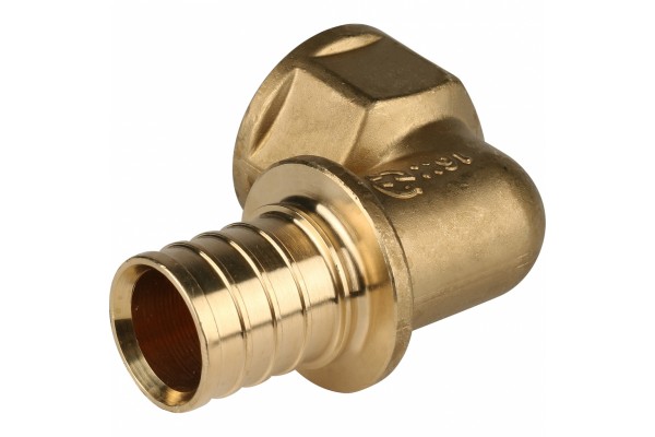 Elsen Угольник переходной 16x3/4 В. аксиальный PEX, латунь