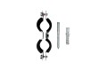 SAC-0020-200012 STOUT Сдвоенный хомут для труб, комплект: хомут+шпилька шуруп +дюбель пластиковый 1/2
