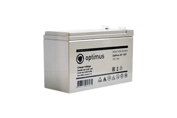 Аккумулятор Optimus АP1207, 7A/h