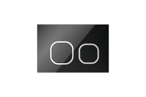 Клавиша смыва IDDIS чёрная Uniglass 001