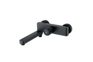 Смеситель IDDIS для ванны с управлением Push Control черный матовый Slide