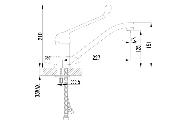 Смеситель для кухонной мойки Lemark Project