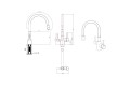 Смеситель для кухни Lemark Comfort с подключением к фильтру с питьевой водой