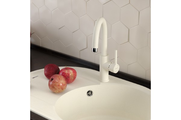 Смеситель для кухни Lemark COMFORT с подключением к фильтру питьевой воды, цвет: жасмин
