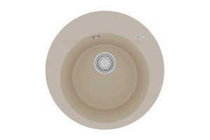 Кухонная мойка Lemark SULA 500 врезная круглая из кварцгранита круглая цвет: Бежевый