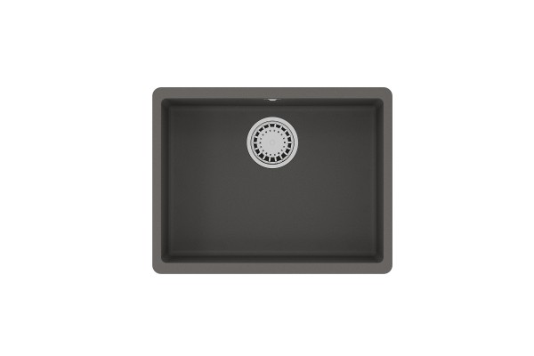 Кухонная мойка Lemark SINARA 540-U подстольного монтажа из кварцгранита цвет: Серый шёлк