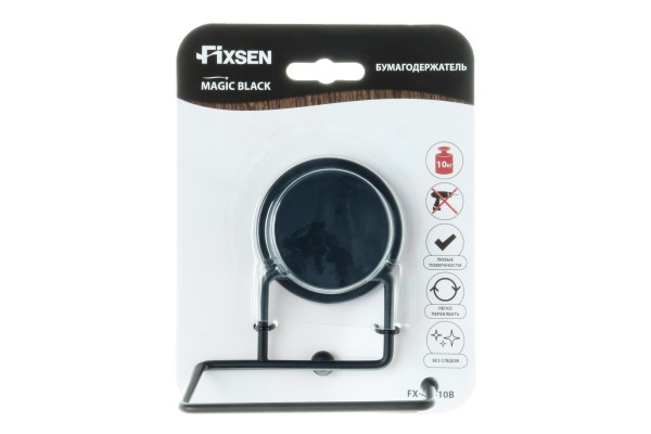 Бумагодержатель Fixsen без крышки MAGIC BLACK