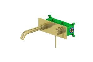 Смеситель для раковины встроенный Timo Saona (2371/17SM) золото матовое