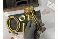 Смеситель встроенный с гигиеническим душем Timo Saona (2389/17SM) золото матовое