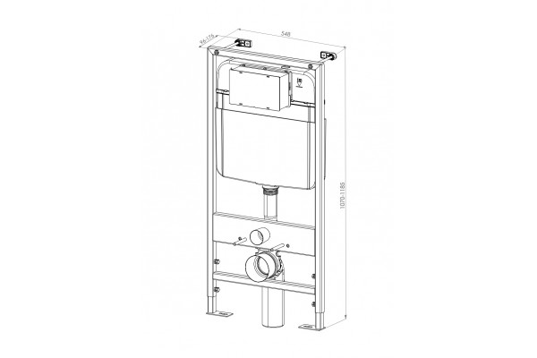 Комплект D&K DS1021602 унитаз DT1026016, инсталляция DI8055119, клавиша смыва DB1519016