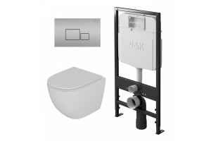 Комплект D&K DS1391604 унитаз DT1396016, инсталляция DI8055119, клавиша смыва DB1519002