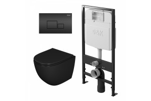 Комплект D&K DS1392502 унитаз DT1396025, инсталляция DI8055119, клавиша смыва DB1519025
