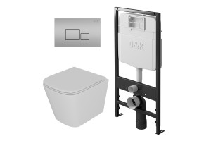 Комплект D&K DS1431604 унитаз DT1436016, инсталляция DI8055119, клавиша смыва DB1519002