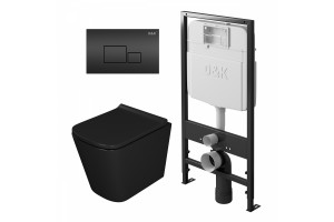Комплект D&K DS1432502 унитаз DT1436025, инсталляция DI8055119, клавиша смыва DB1519025
