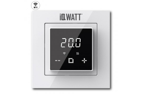 IQ Watt THERMOSTAT D black/white (черный/белый) WI-FI электронный терморегулятор для теплого пола