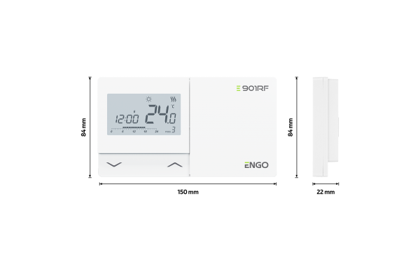 ENGO E901RF Wi-Fi программируемый беспроводной терморегулятор, белый