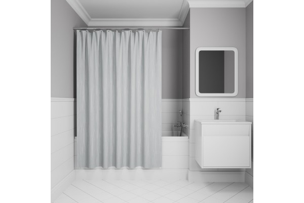 Штора для ванной IDDIS Base 200x240 см, Полиэстер
