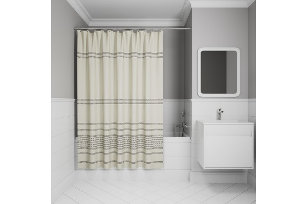 Штора для ванной IDDIS Base 200x240 см, Полиэстер