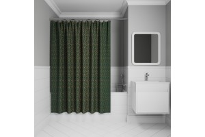 Штора для ванной IDDIS Base 200x240 см, Полиэстер, зеленый
