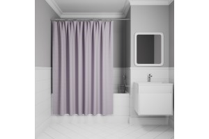 Штора для ванной IDDIS Base 200x240 см, Полиэстер, фиолетовый