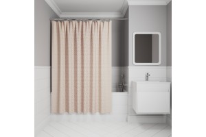 Штора для ванной IDDIS Base 200x240 см, Полиэстер, розовый