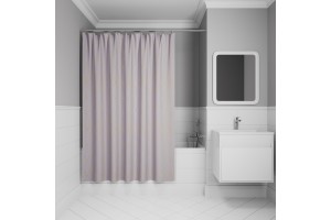 Штора для ванной IDDIS Base 200x180 см, Полиэстер, фиолетовый