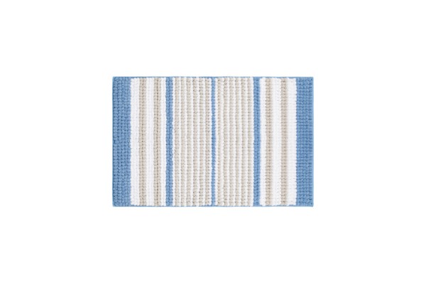 Коврик для ванной комнаты, 50x80, шенилл, голубой, IDDIS