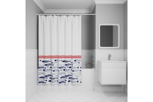 Штора для ванной IDDIS 200x180 см, Полиэстер