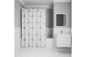 Штора для ванной IDDIS 200x180 см, Полиэстер