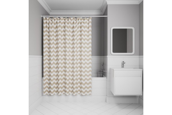 Штора для ванной IDDIS 200x180 см, Полиэстер