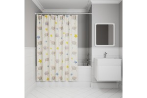Штора для ванной IDDIS 200x180 см, Полиэстер