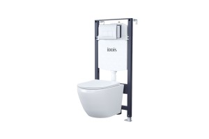 Комплект 3в1: подвесной унитаз, инсталляция и клавиша смыва IDDIS Basic