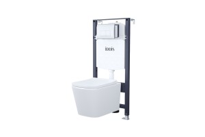 Комплект 3в1: подвесной унитаз, инсталляция и клавиша смыва IDDIS Basic
