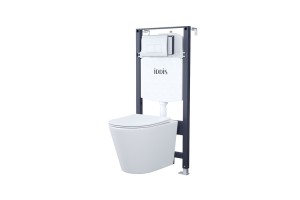 Комплект 3в1: подвесной унитаз, инсталляция и клавиша смыва IDDIS Basic