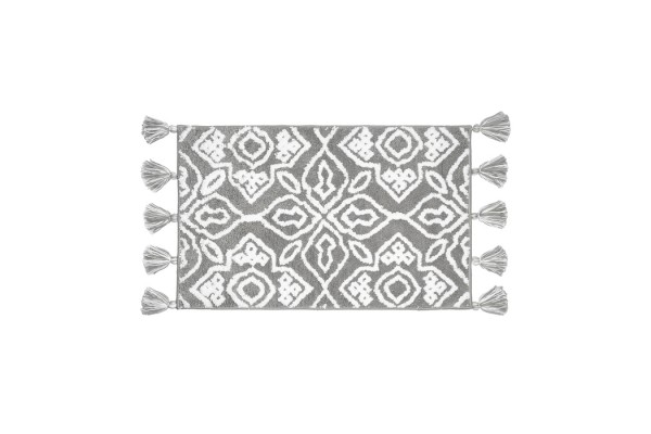 Коврик для ванной комнаты 50x80 микрофибра серый IDDIS Décor