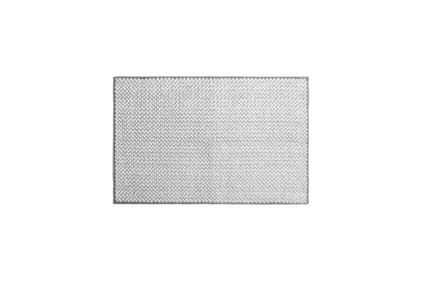 Коврик для ванной комнаты, 50x80 см, шенилл, серый, IDDIS